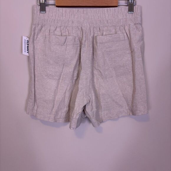 New Old Navy Tan Comfort Waistband Linen Pull On Shorts Women's XS - Picture 2 of 6